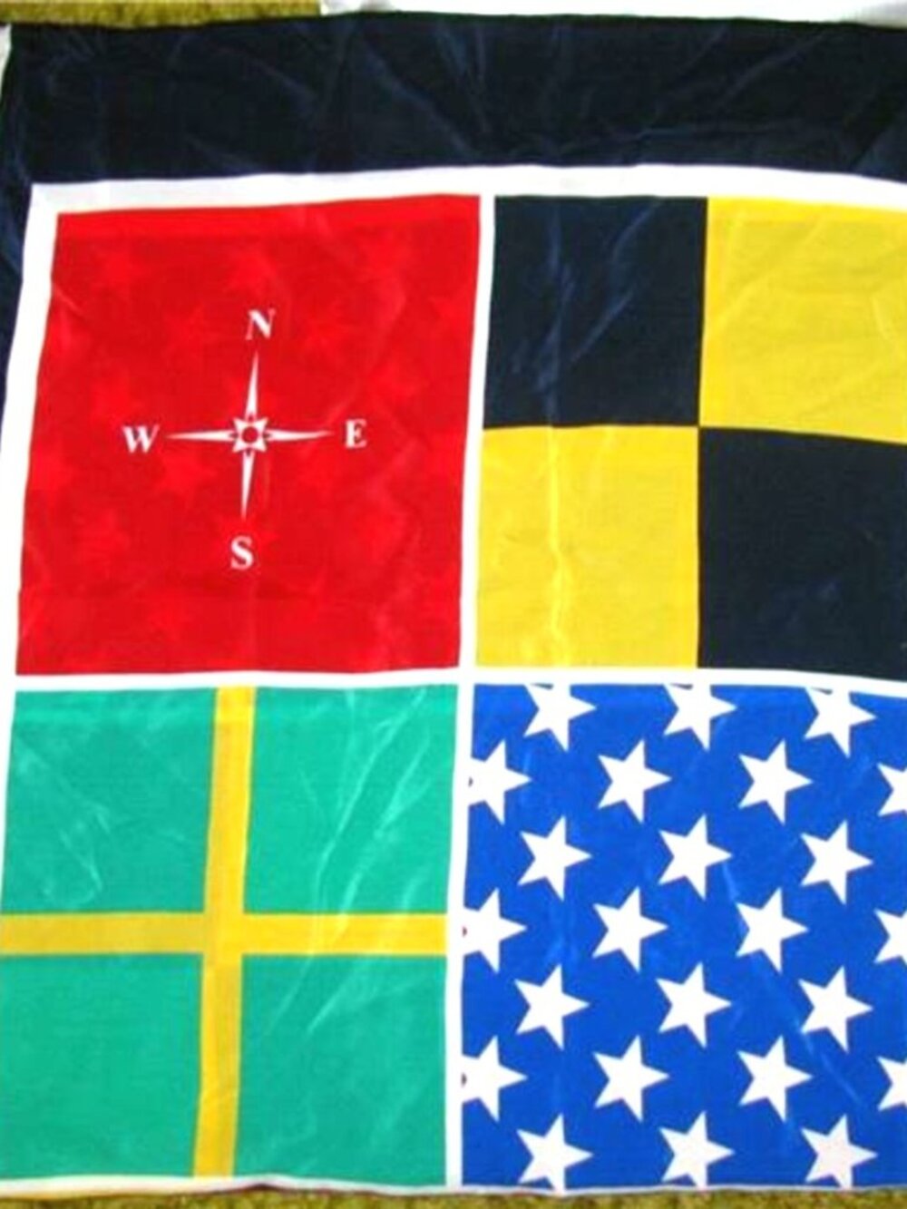 BRIGHT COLOR BLOCKS Polyester Fabric 45" wide x 6 3/4 yards